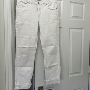 Christopher Blue White Jeans, Size 8